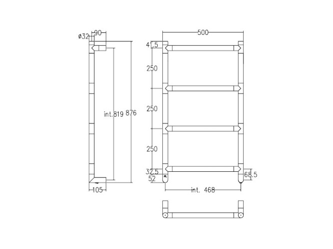 Полотенцесушитель электрический MARGAROLI SERENO MA5582NN0401CR