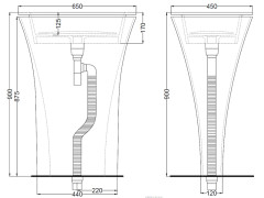 Колонна для раковины с сифоном CIELO AMEDEO AMCOLO BR