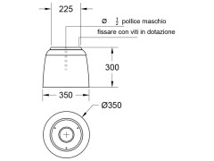 Верхний душ потолочный RELAX DESIGN BONZOCUP LX01