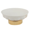 Mыльница настольная, керамика белая, золото Migliore Olivia