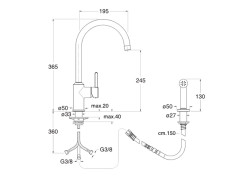 Смеситель для кухни CRISTINA KITCHEN KK52451