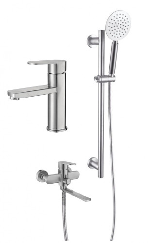 90304-G Душевой комплект (3 в 1) НЕРЖ (САТИН) HANSEN  (4/1шт)