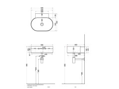 Раковина подвесная/ накладная CIELO MARE MRLS50SF PL