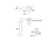 Смеситель для раковины настенный CRISTINA OMEGA OG23713