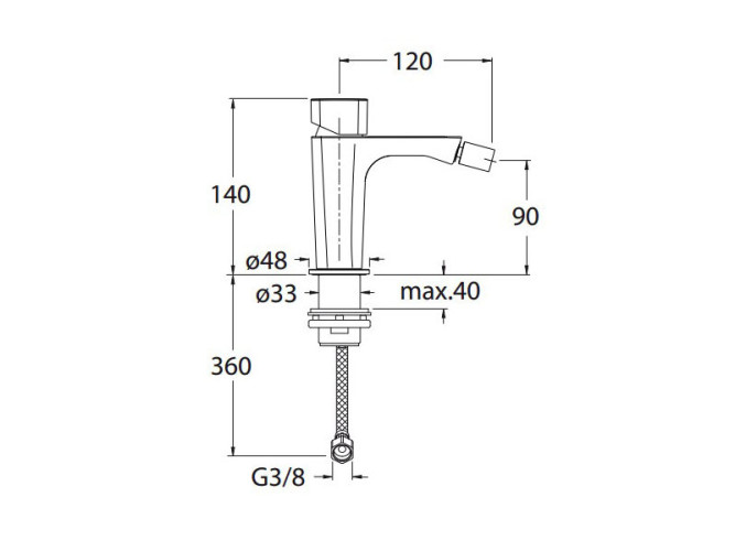 Смеситель для биде CRISTINA KING KG37051