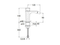 Смеситель для биде CRISTINA KING KG37051