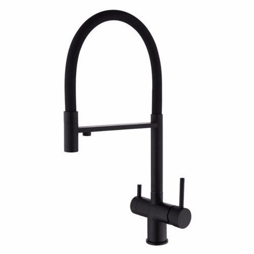 15039C-X Смес. для кухни с гиб шланг и под филт (ЧЕР.+ЧЕР.) ViEiR (10/1шт)