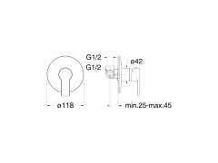 Смеситель для душа CRISTINA DELTA DE11813