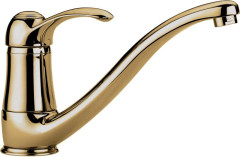 Emmevi Harmony, однорычажный кухонный смеситель с поворотным изливом (излив 22 см), без донного клапана, цвет бронза