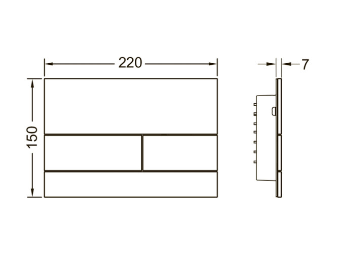 Панель смыва TECE TECEsquare II 9240824