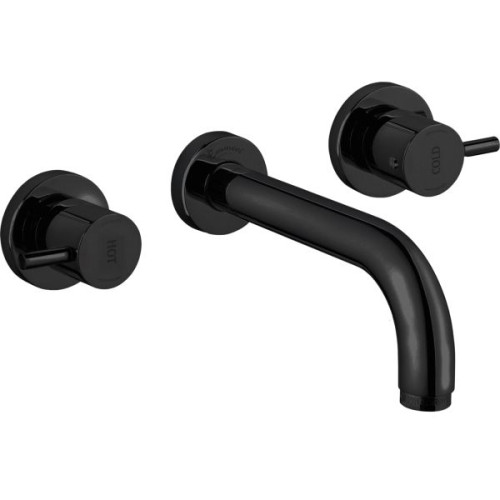 Emmevi Piper, встраиваемый в стену двухрычажный смеситель для раковины, без донного клапана, цвет че