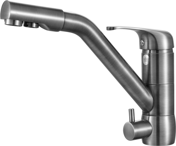 16026-G Смес. для кухни с под. фильт (САТИН) "GANZER" (10/1шт)