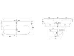 Раковина накладная/  подвесная Scarabeo MOON 5509