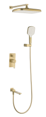 12165-S Смеситель встраиваемый для душа с 3-функ. (Мат. Золото) GANZER (6/1шт)