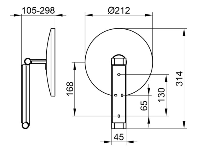 Зеркало косметическое  KEUCO ILOOK MOVE 17612139002