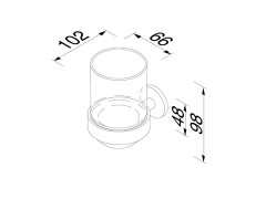 Стакан подвесной GEESA NEMOX 916502-07