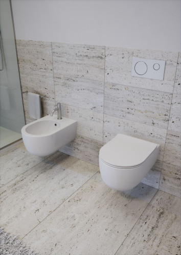 Olympia Milady, подвесной безободковый унитаз с сиденьем микролифт, цвет белый глянцевый