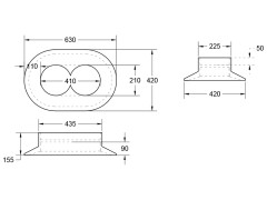 Верхний душ двойной RELAX DESIGN SHELLRAIN LX01