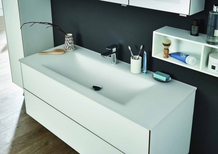 Puris Ice Line, раковина стеклянная 1200 мм, цвет белое матовое стекло