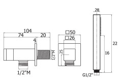Комплект ручного душа Plumberia Selection HST3108NO