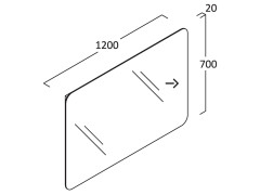 Зеркало с подсветкой BERLONI BAGNO Зеркала и светильники FLS 1200 A