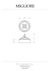 Баночка низкая, H13 см. с крышкой, стекло/золото Migliore Elisabetta