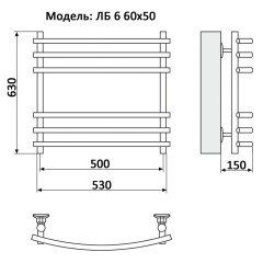 Полотенцесушитель Ника BAMBOO ЛБ-6 60/50