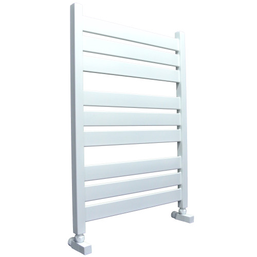 Полотенцесушитель Ника MODERN ЛМ-7 80/50 RAL9016 белый матовый с вентилями (комплект люкс)