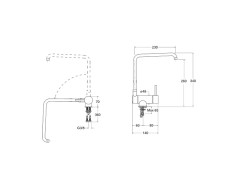 Смеситель для кухни CRISTINA KITCHEN KT50177
