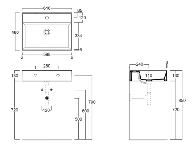 Раковина подвесная или накладная SIMAS AGILE AG 61 bia