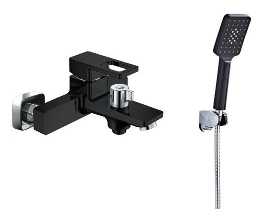 353531-C Смеситель од. для ванны кор. (ЧЕРНЫЙ) ViEiR (10/1шт)