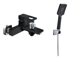 353531-C Смеситель од. для ванны кор. (ЧЕРНЫЙ) ViEiR (10/1шт)