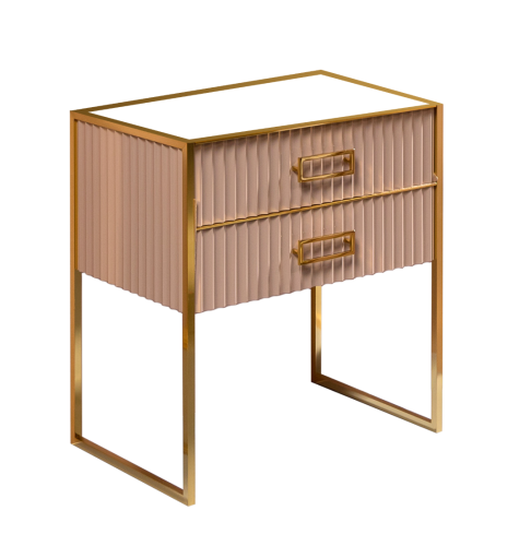 Тумба MONACO 80см h74см капучино глянец + золото под раковину чашу