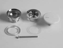 Alice, донный клапан с керамической накладкой, цвет белый глянцевый