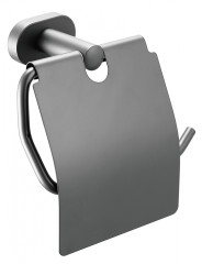 5109-G Держатель для туалетной бумаги с крышкой  (ГРАФИТ) ViEiR  (40/1шт)