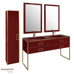 Пенал MONACO рубин + золото без ножек