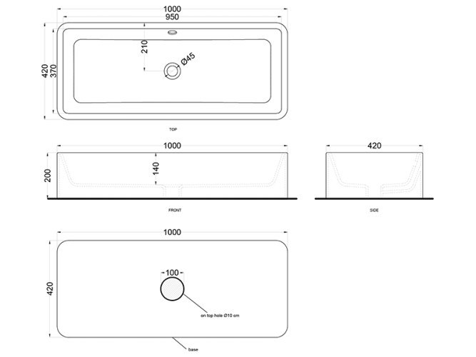 Раковина накладная CIELO SHUI SHLAA10020 CM