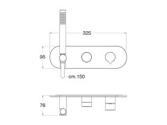 Внешняя часть смесителя для душа CRISTINA RX RX60228