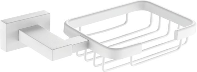 5004-F Мыльница нас., нерж сталь (БЕЛЫЙ) ViEiR  (40/1шт)