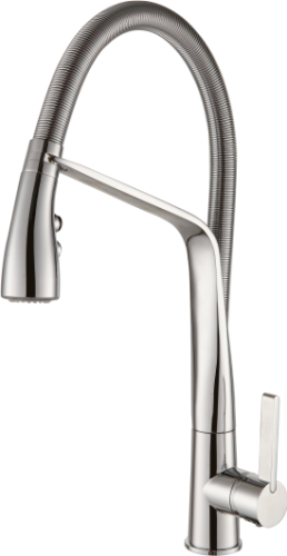 16028-G Смеситель для кухни с гибким из. (САТИН) GANZER (5/1шт)