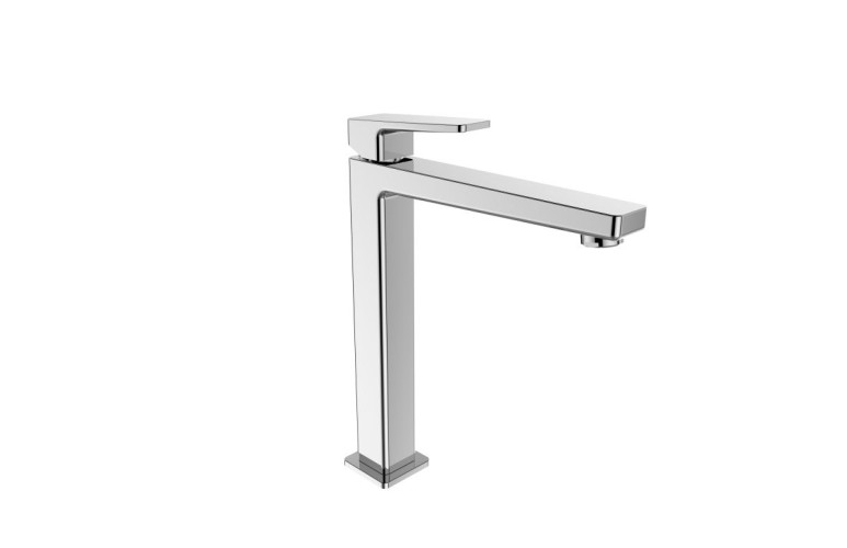 Fiore Dark, высокий однорычажный смеситель для раковины без донного клапана, цвет черный матовый