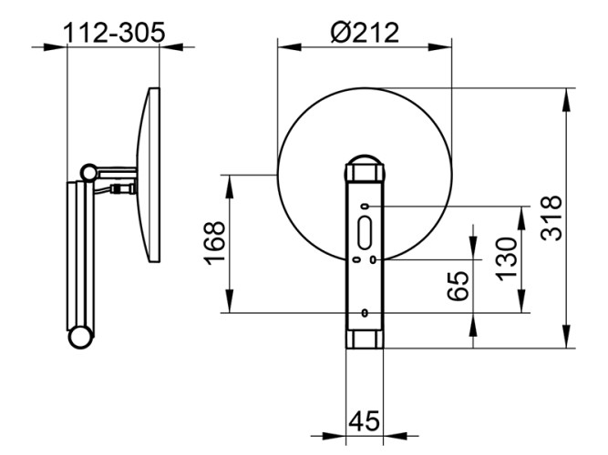 Зеркало косметическое KEUCO ILOOK MOVE 17612019003