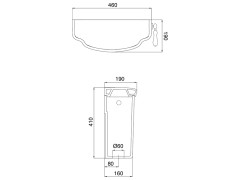 Бачок сливной Scarabeo CASTELLANA 5309/B/BR