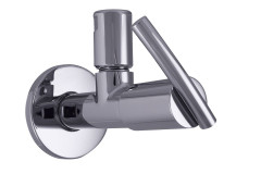 Schlosser Athena, угловой вентиль с компрессионной гайкой, подключение 1/2&quot;х3/8&quot;, цвет хром