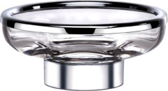 Surya Crystal, мыльница на металлическом основании 11,5х11,5хh4,5 см, стекло с эффектом волны, цвет хром