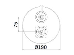 Внешняя часть смесителя для душа встраиваемого термостатического MAMOLI EPOCA 3018PE000005