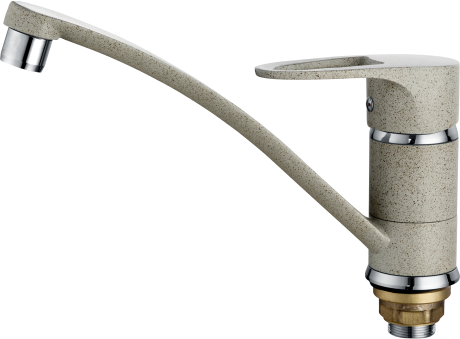 10022-A Смеситель (СВЕТЛО-БЕЖЕВЫ ) для кухни "GANZER"