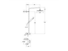 Смеситель для душа с поворотной колонной CRISTINA ROUND RN40951
