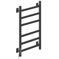 Полотенцесушитель Электрич.кабельный Ника STEP-1 60/40 RAL9005 черный матовый левый тэн