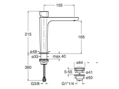 Смеситель для раковины CRISTINA KING KG22751